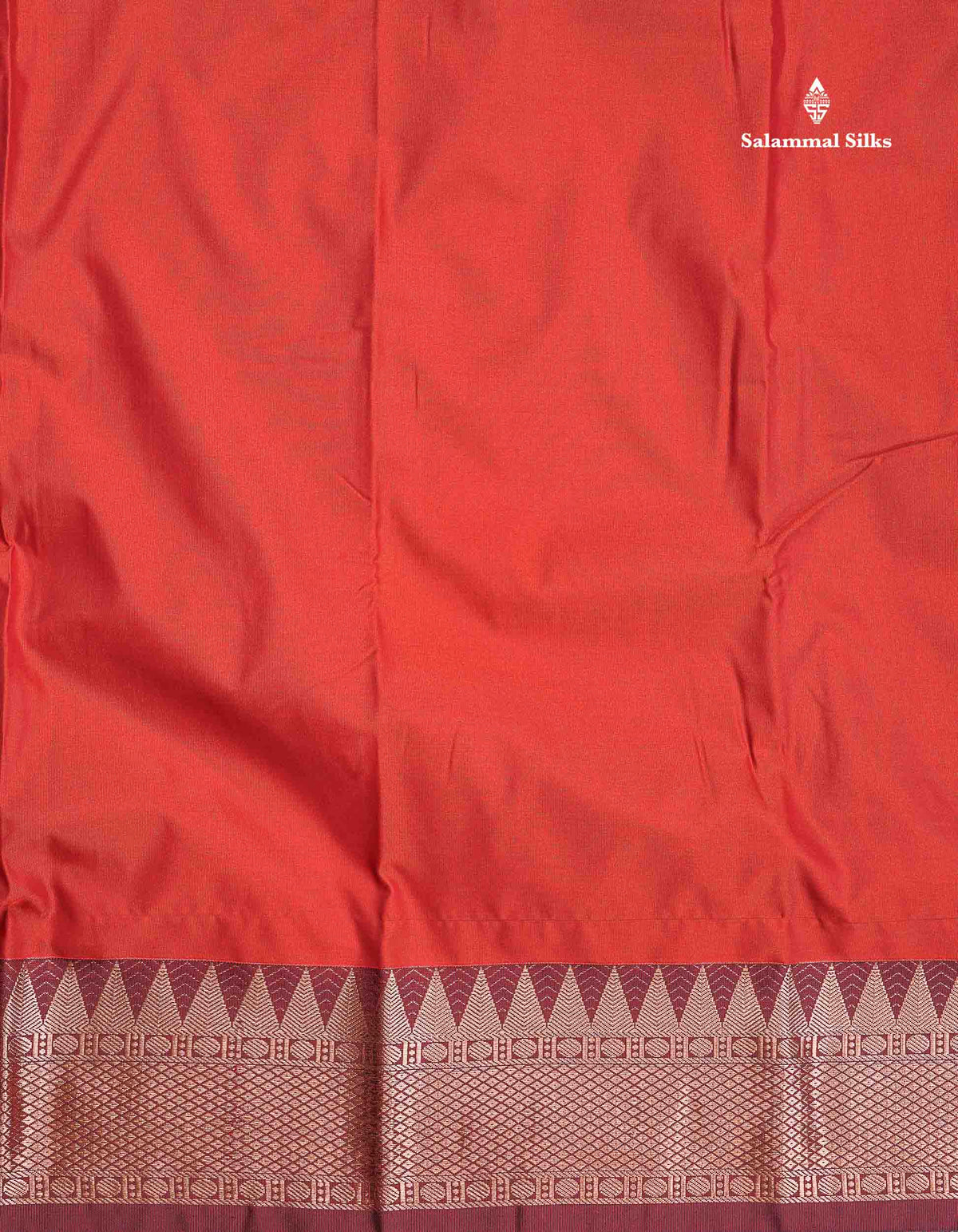 Semi Silk Saree - Anandha Blue Colour Body Plain With Contrast Maroon Traditional Temple Border
