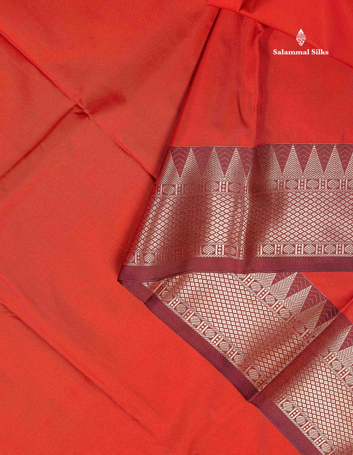 Semi Silk Saree - Anandha Blue Colour Body Plain With Contrast Maroon Traditional Temple Border