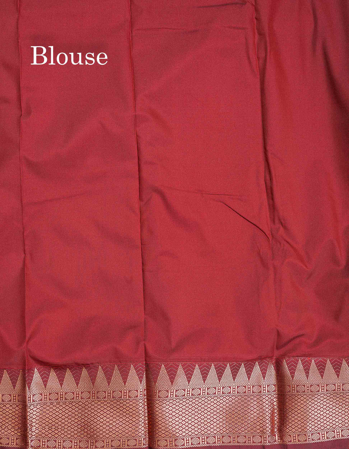 Semi Silk Saree - Anandha Blue Colour Body Plain With Contrast Maroon Traditional Temple Border