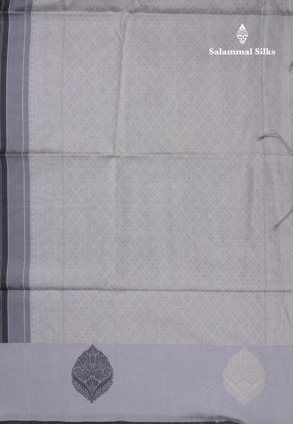 Rama Blue Checks With Butta Semi Tussar Saree With Contrast Sky Blue Fancy Border