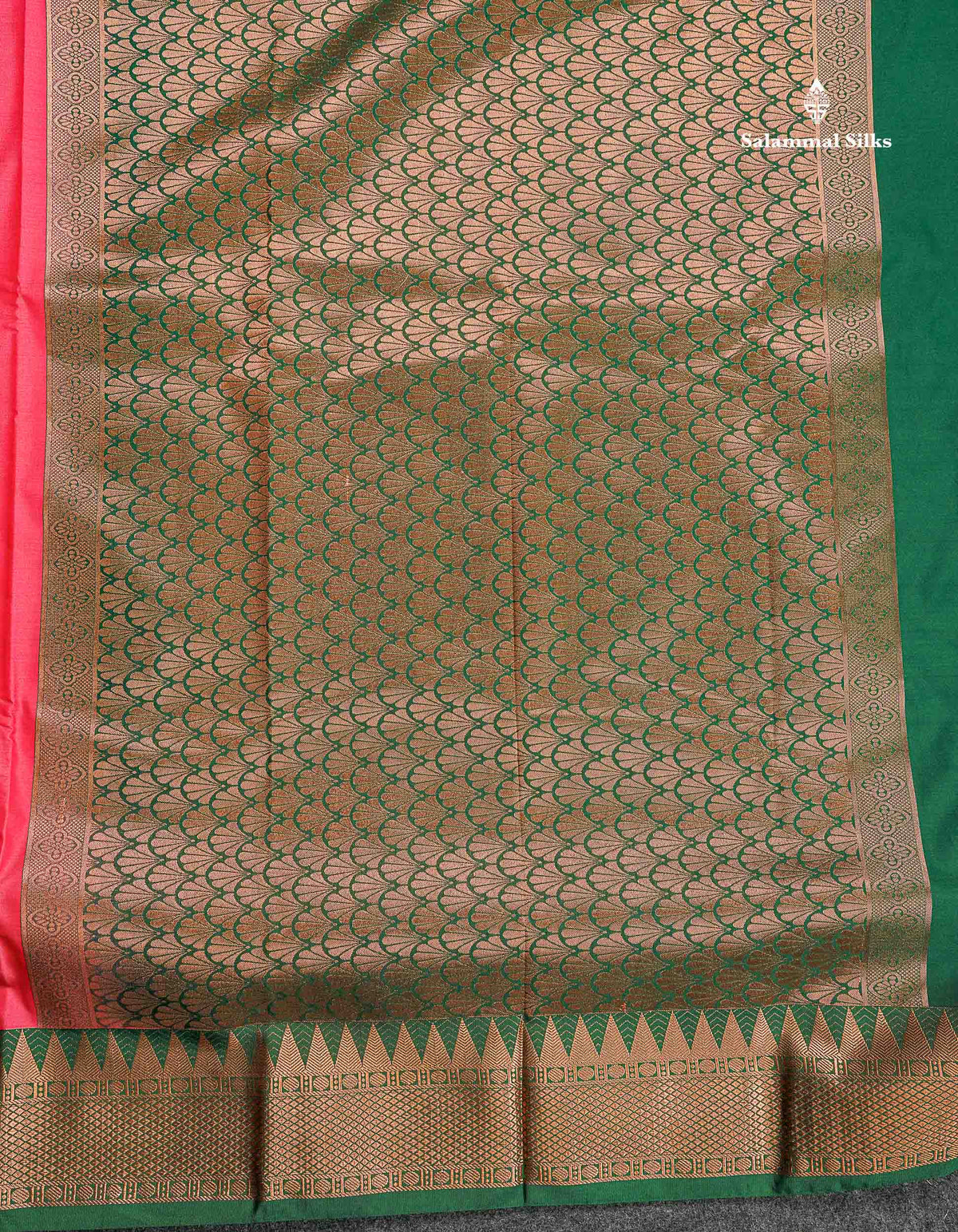 Semi Silk Saree - Anandha Blue Colour Body Plain With Contrast Maroon Traditional Temple Border