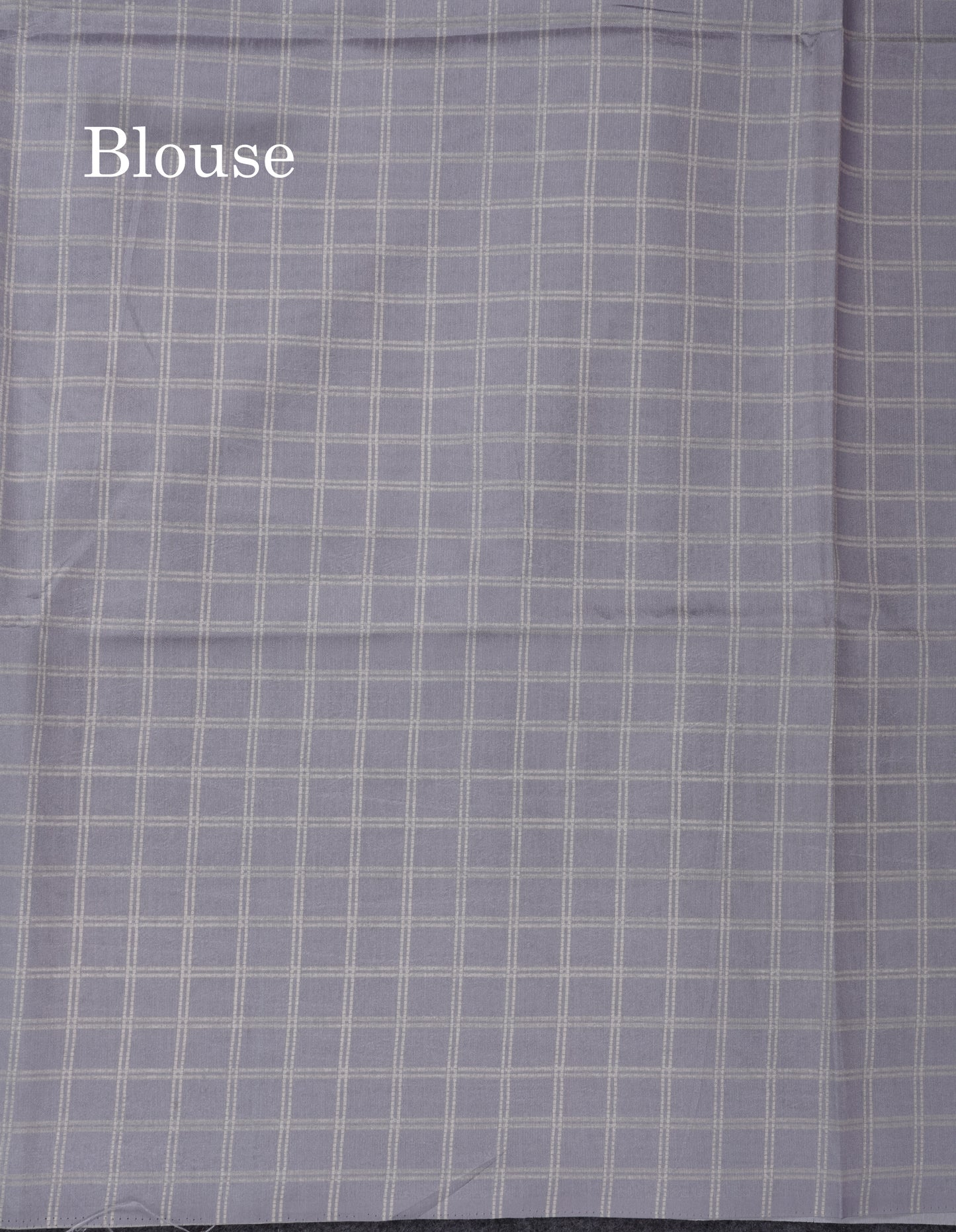 Rama Blue Checks With Butta Semi Tussar Saree With Contrast Sky Blue Fancy Border