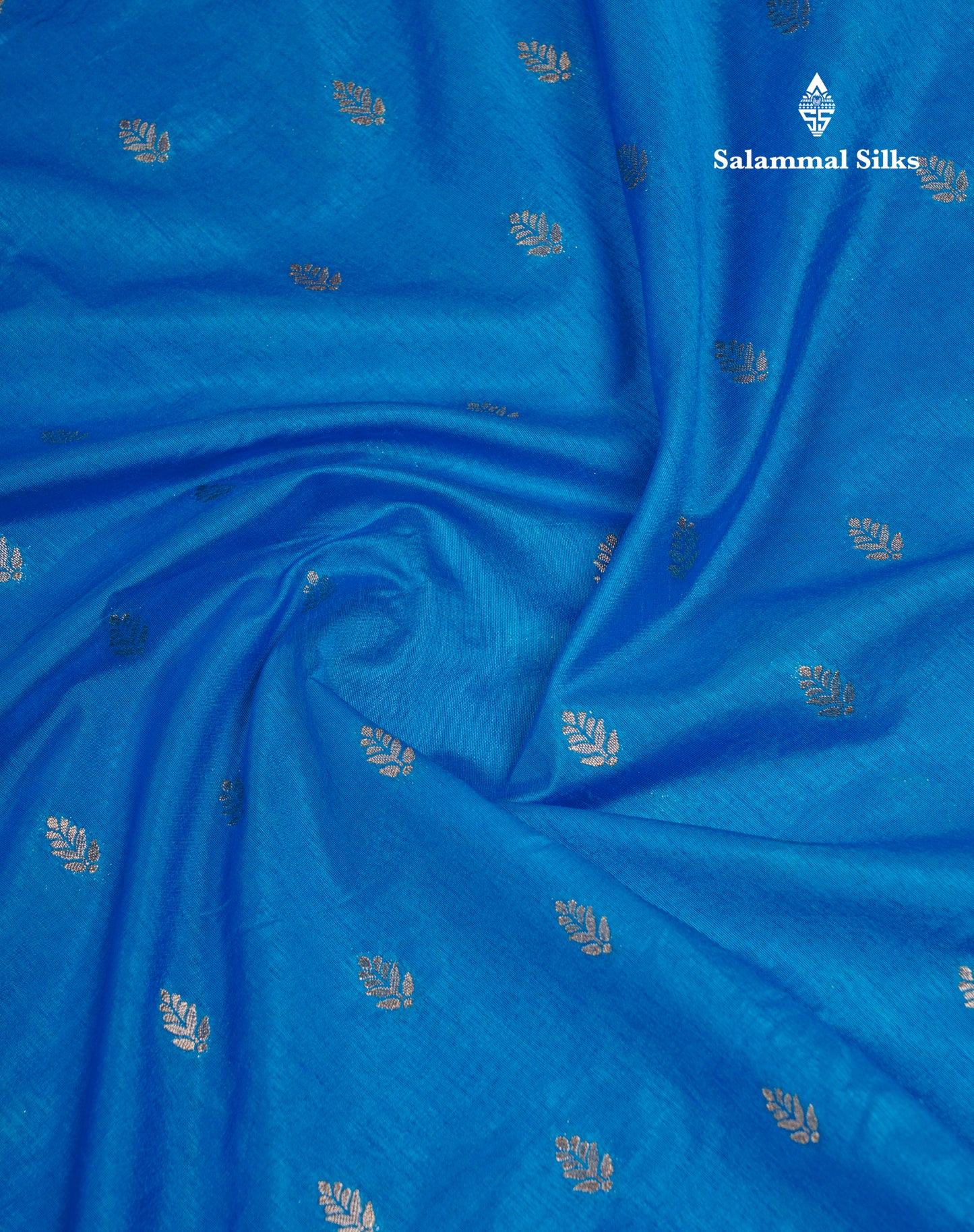 Beautiful Sky Blue Semi Raw Silk Saree With Fancy Komatha Design Border