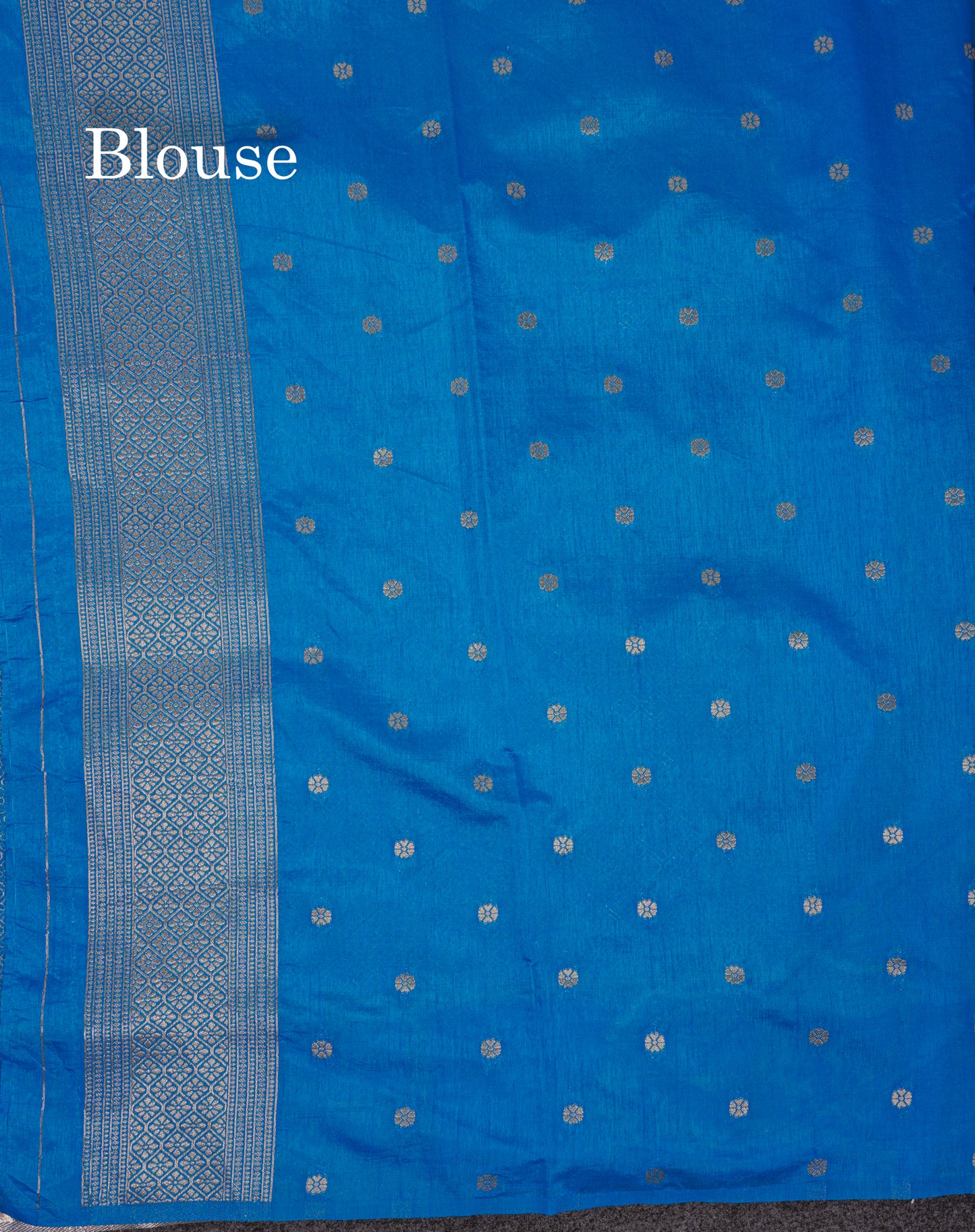 Beautiful Sky Blue Semi Raw Silk Saree With Fancy Komatha Design Border
