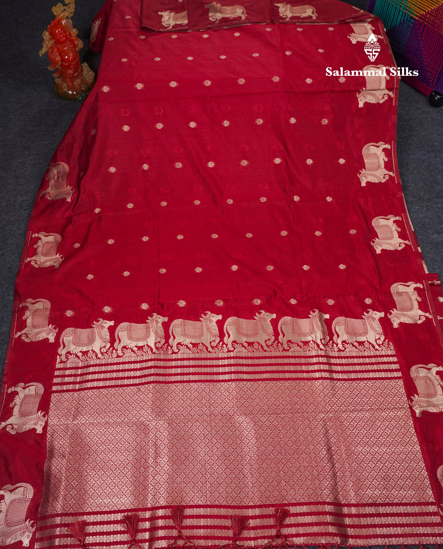 Beautiful Half White Semi Raw Silk Saree With Fancy Komatha Design Border