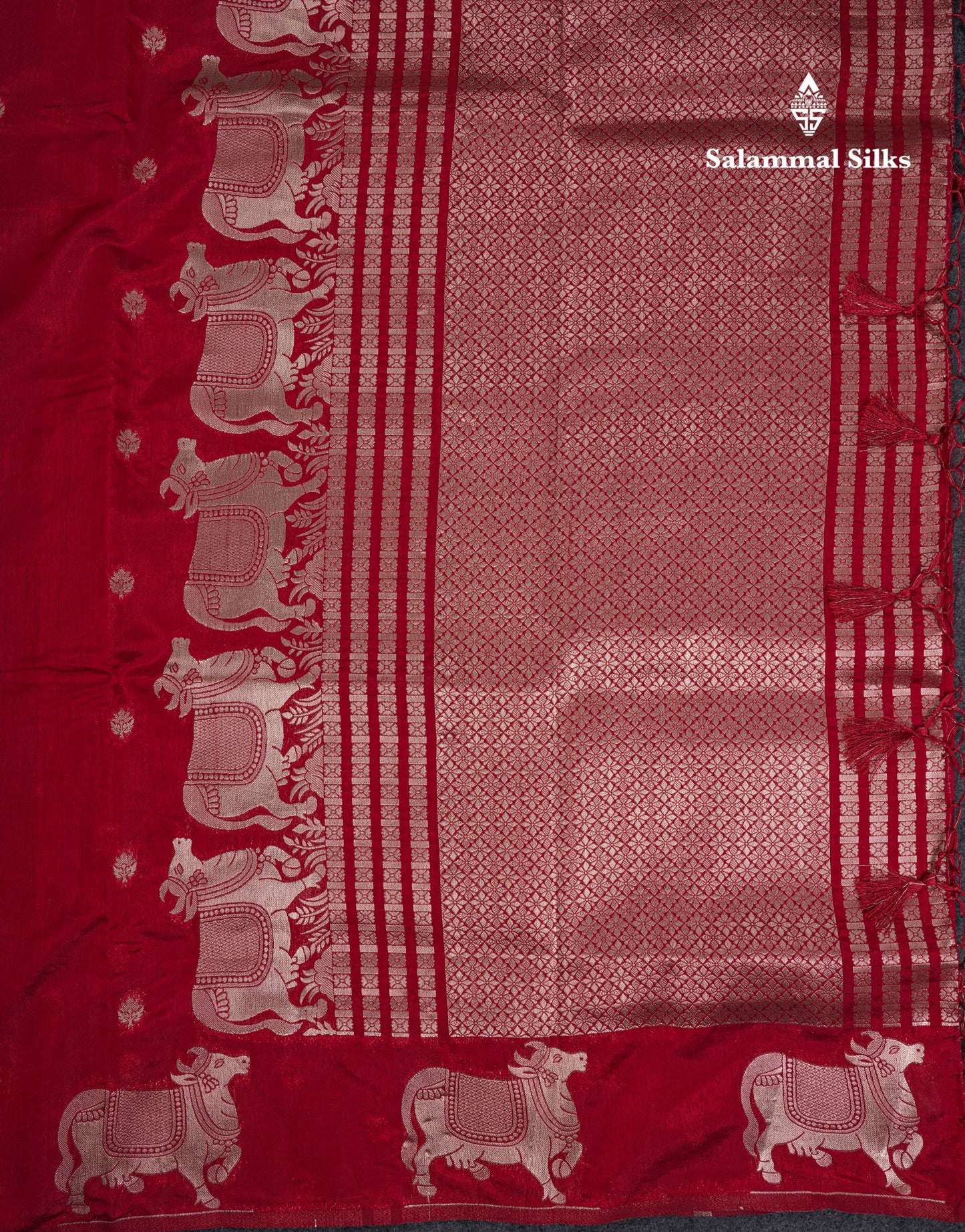 Beautiful Half White Semi Raw Silk Saree With Fancy Komatha Design Border