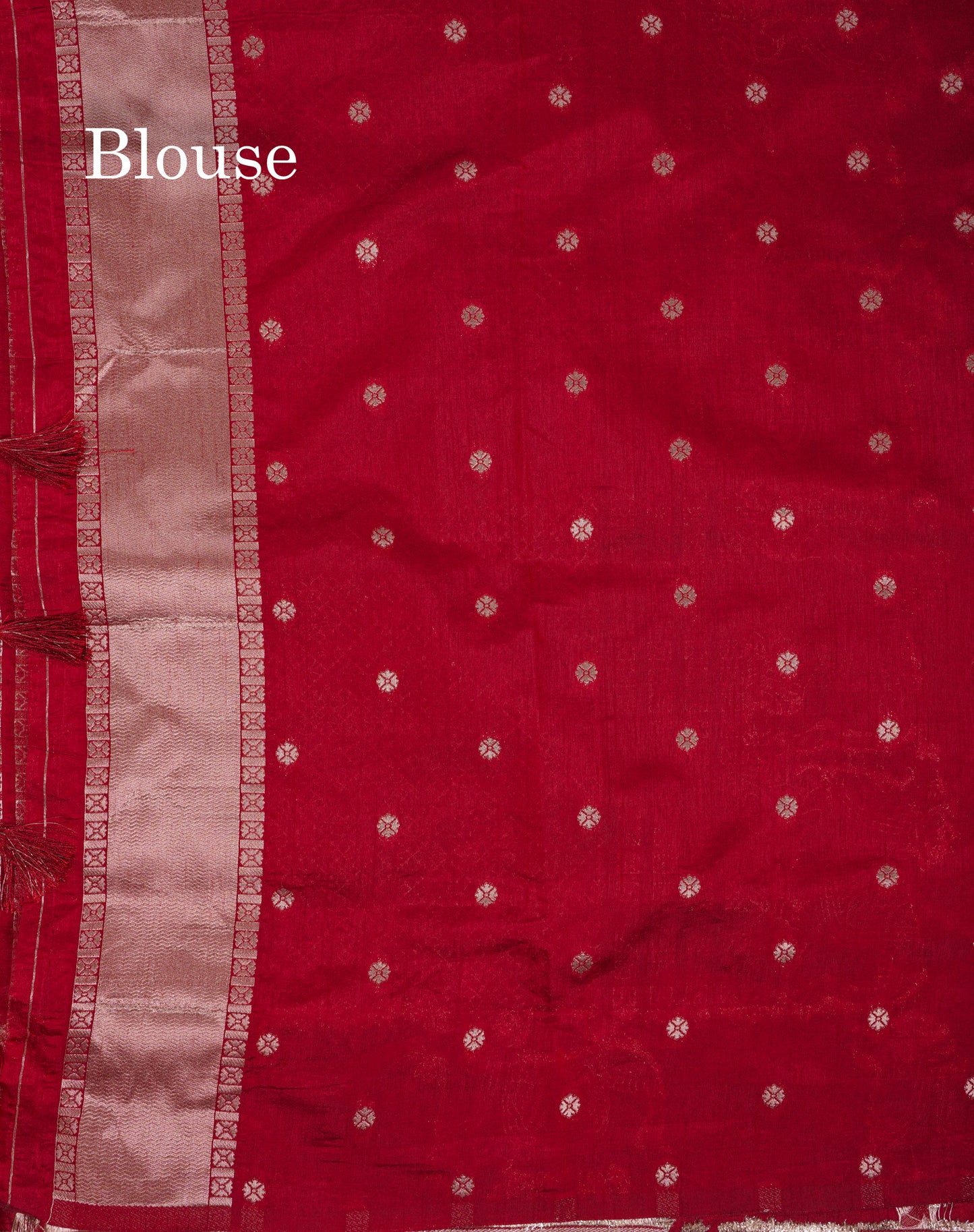 Beautiful Half White Semi Raw Silk Saree With Fancy Komatha Design Border