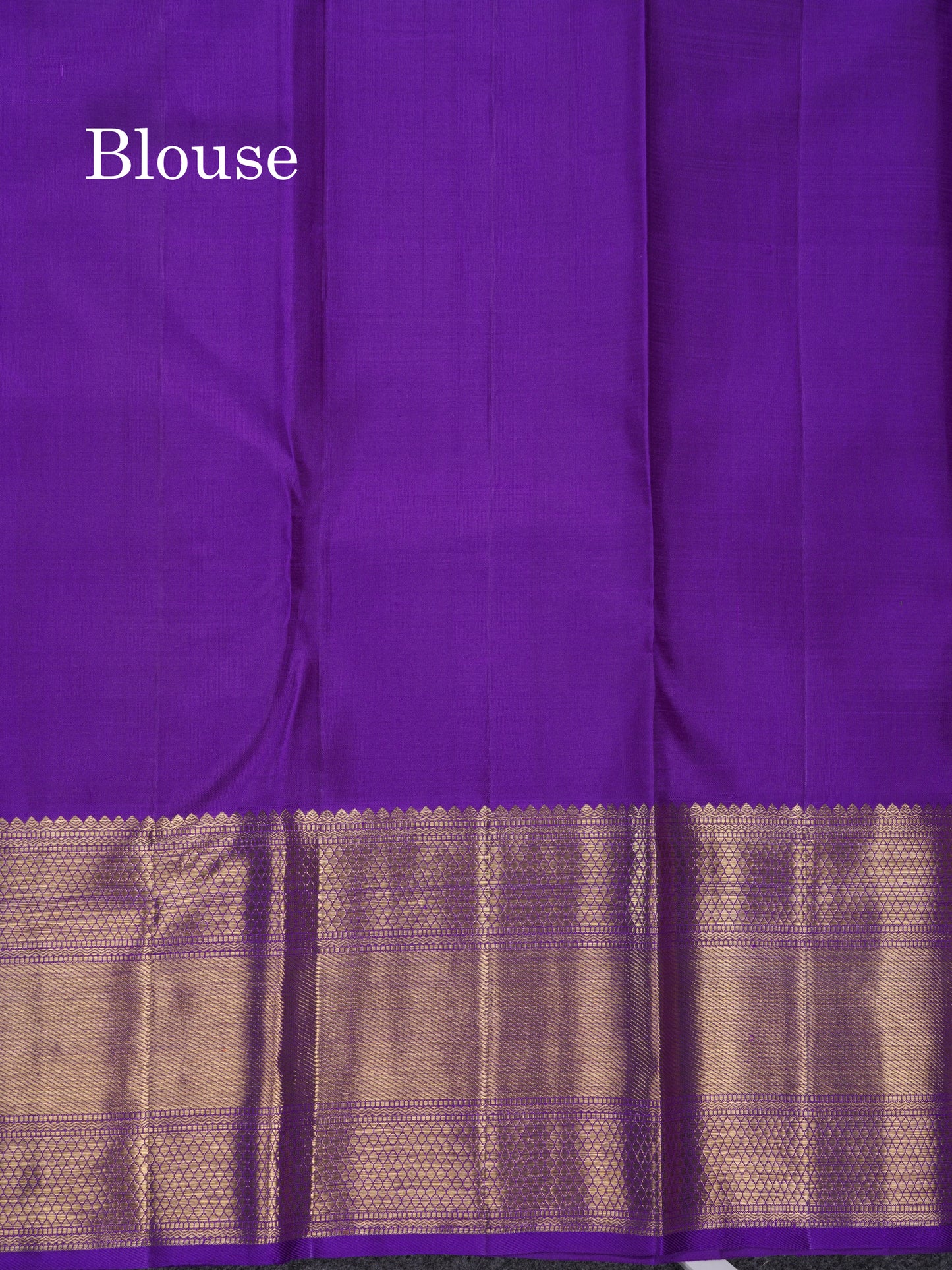 Korvai Sea Green Pure Kanjivaram Silk Saree 3G Zari with Contrast Violet Long Border