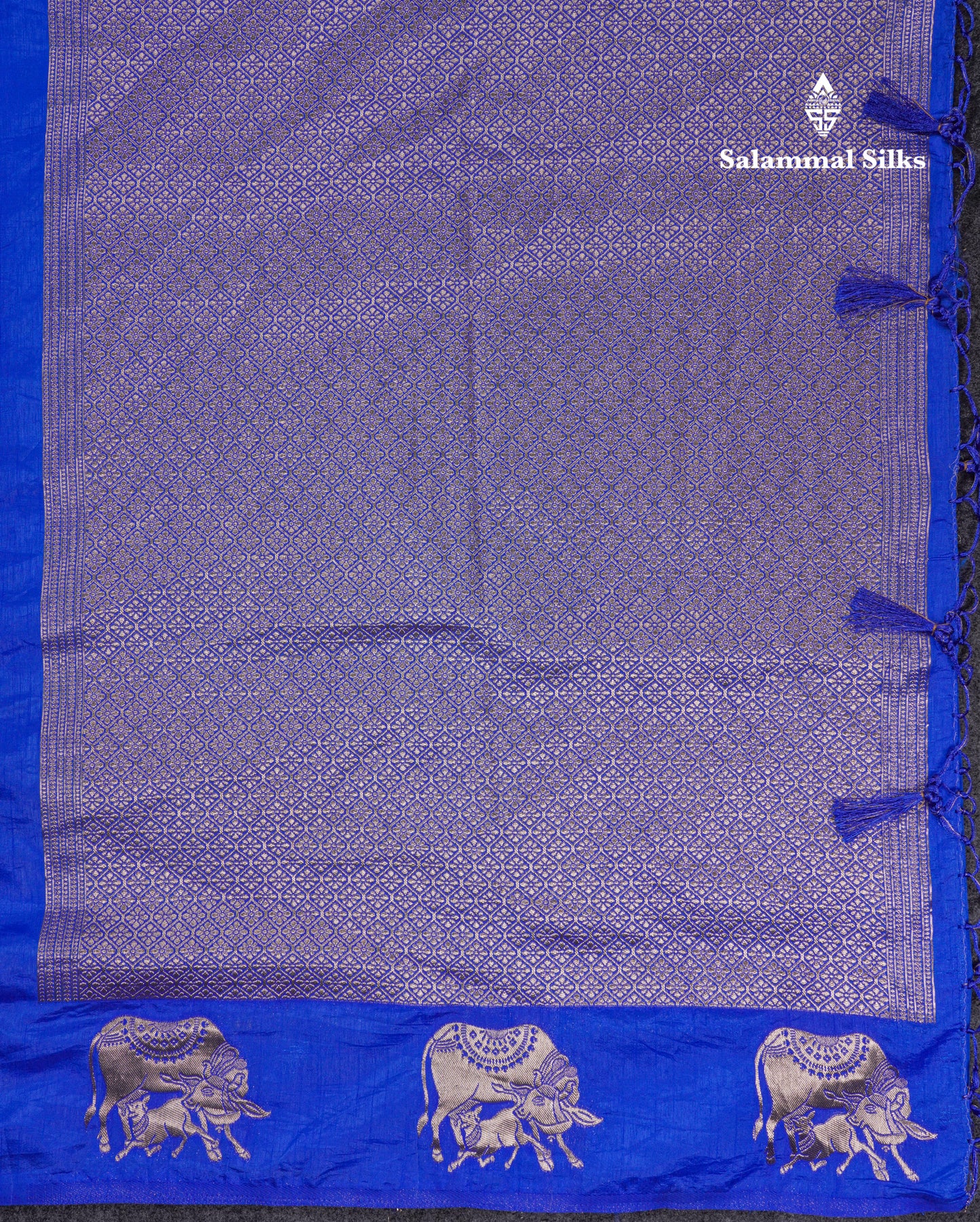 Beautiful Sky Blue Semi Raw Silk Saree With Fancy Komatha Design Border