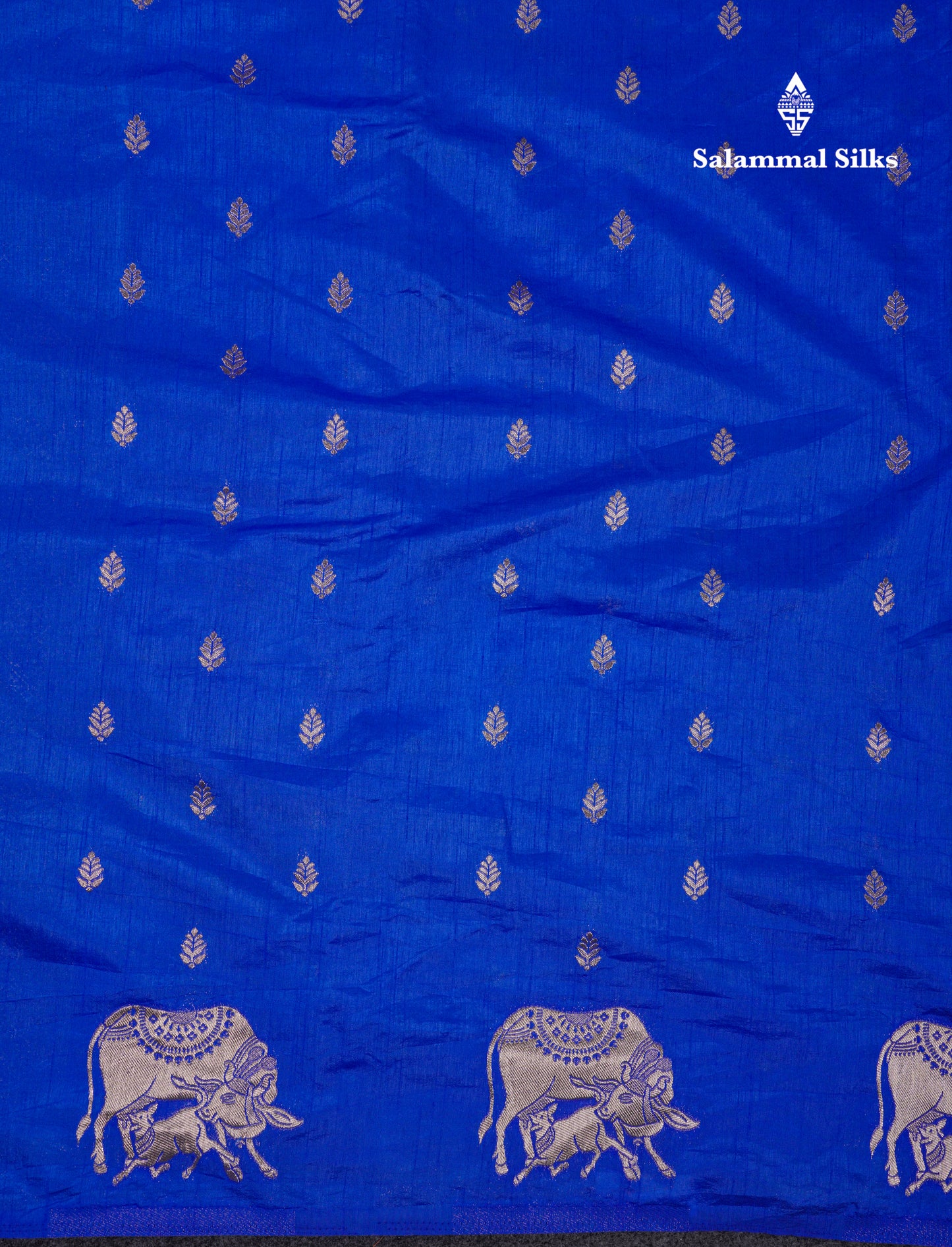 Beautiful Sky Blue Semi Raw Silk Saree With Fancy Komatha Design Border