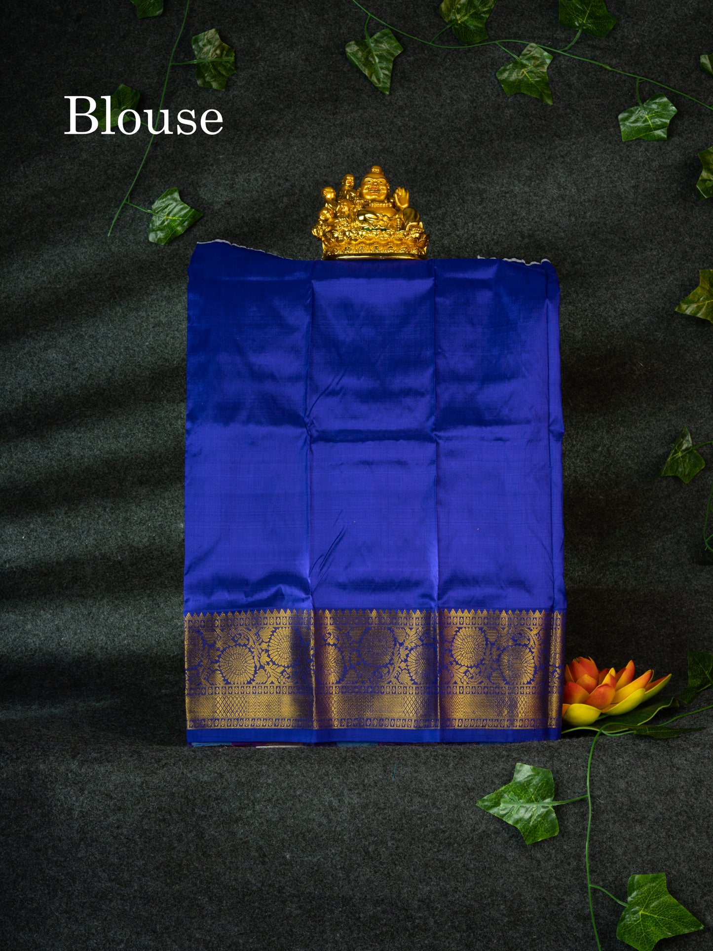 Pure Silk Pattu Pavadai (Multi Colour Checks) With  Blue Blouse 18"