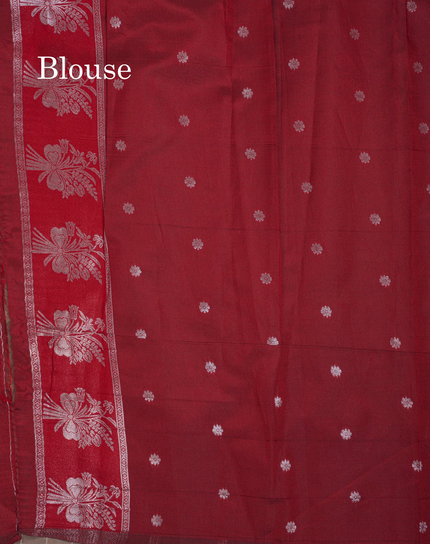 Beautiful Cream Sandal Small Checks Semi Silk Saree With Contrast Dark Maroon Fancy Border