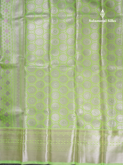 Beautiful Cream Sandal Semi Soft Silk Saree With Traditional Evening Morning Border