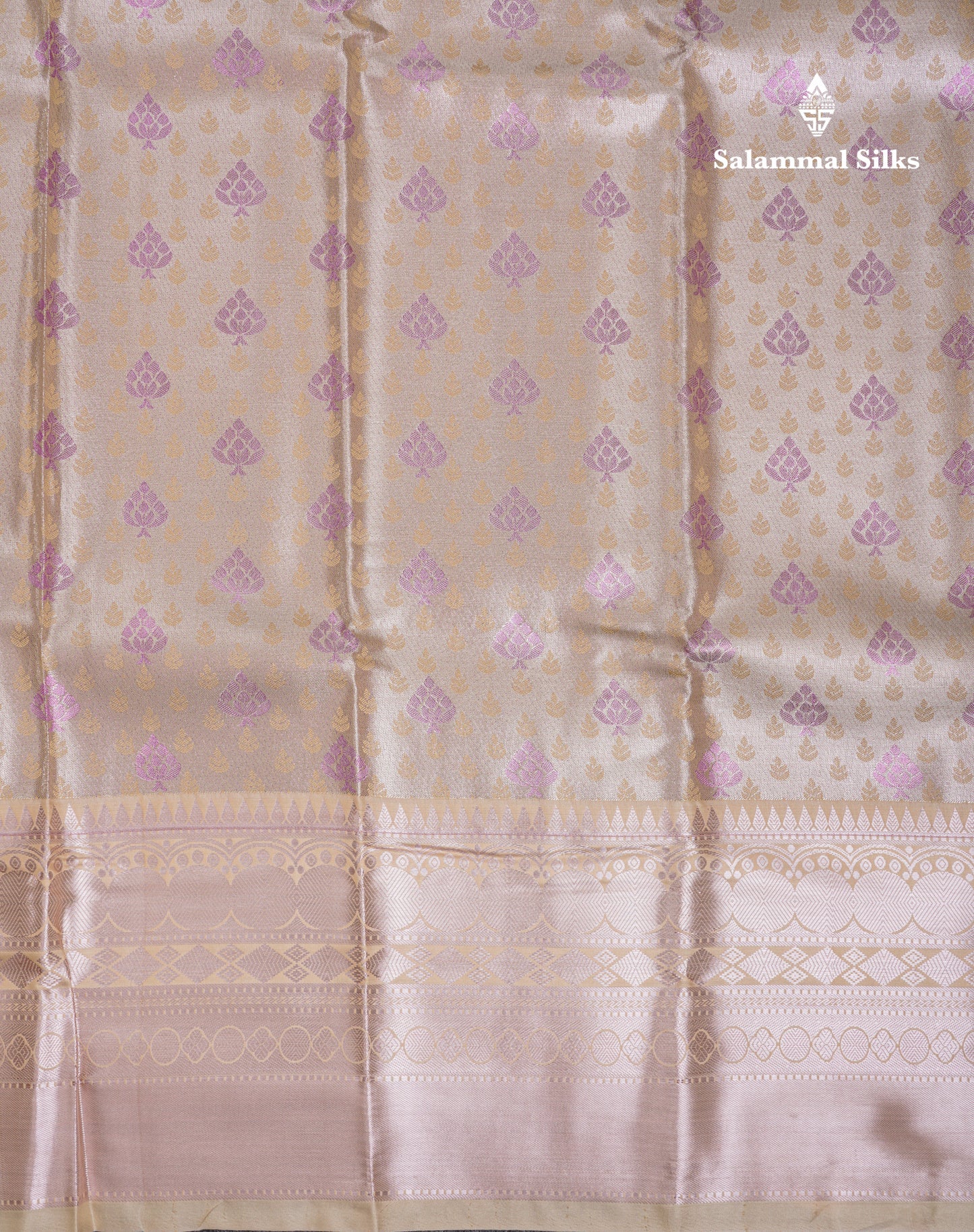 Beautiful Cream Sandal Semi Soft Silk Saree With Traditional Evening Morning Border