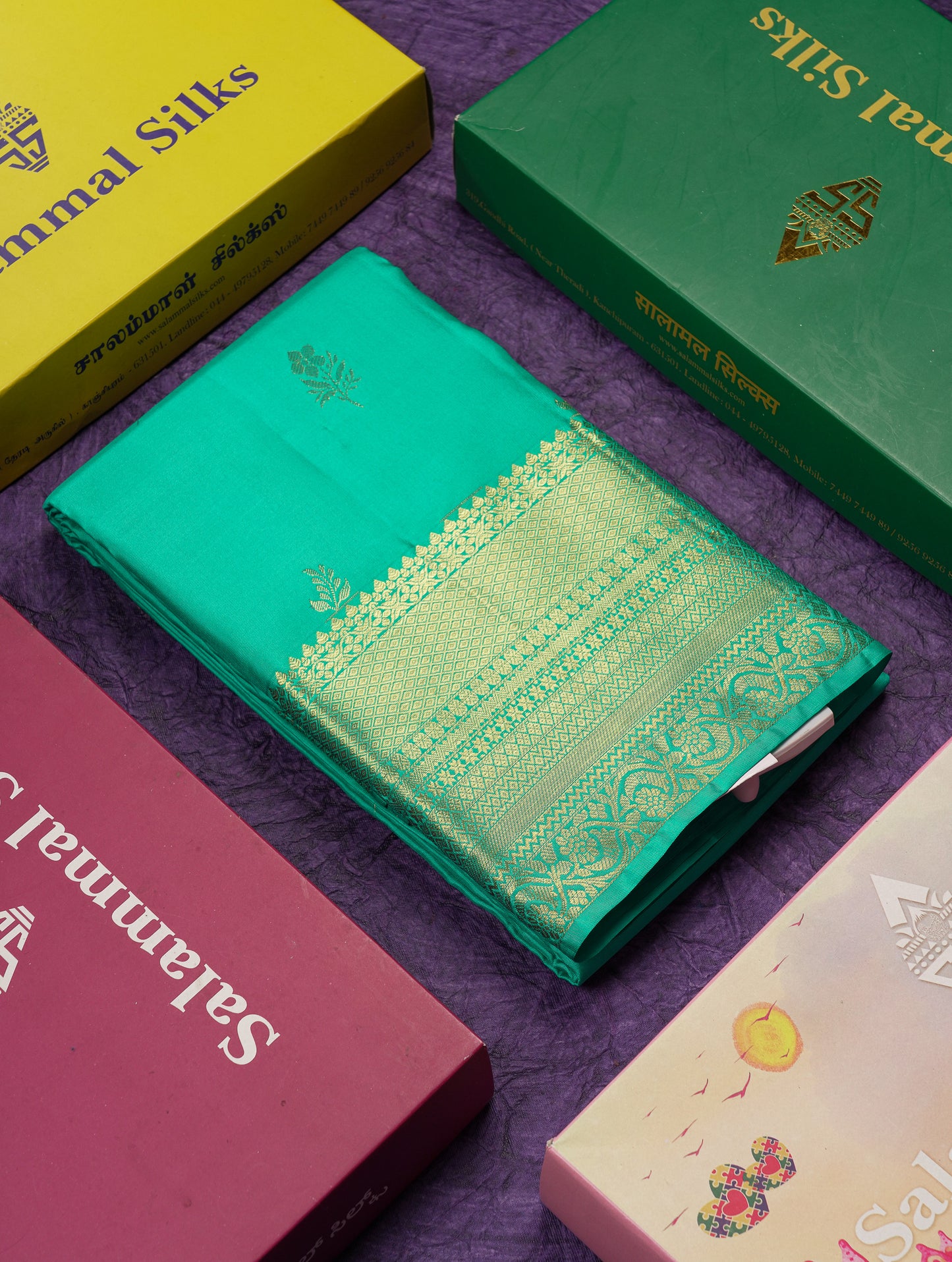 Beautiful Light Rexona Green Pure Kanjivaram Silk Saree With Traditional Evening Morning Border