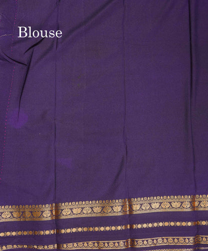 Semi Crepe Silk Saree - Pink Colour Body Plain With Contrast Navy Blue Border