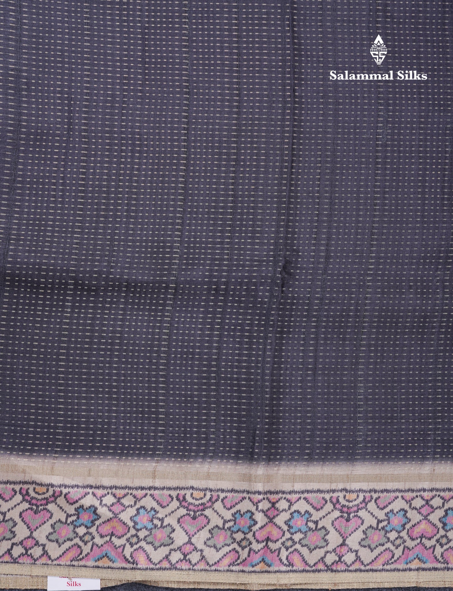 Olive Green Semi Tussar Fancy Saree With Contrast Sandal Floral Print Border