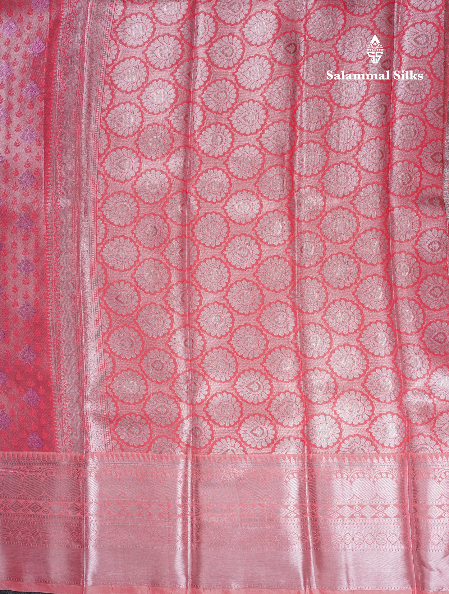 Beautiful Dark Peach Semi Soft Silk Saree With Traditional Evening Morning Border