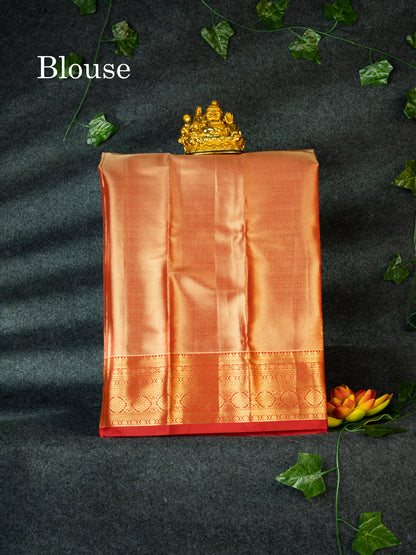 Semi Silk Pattu Pavadai (Light purple) With Red blouse  18"