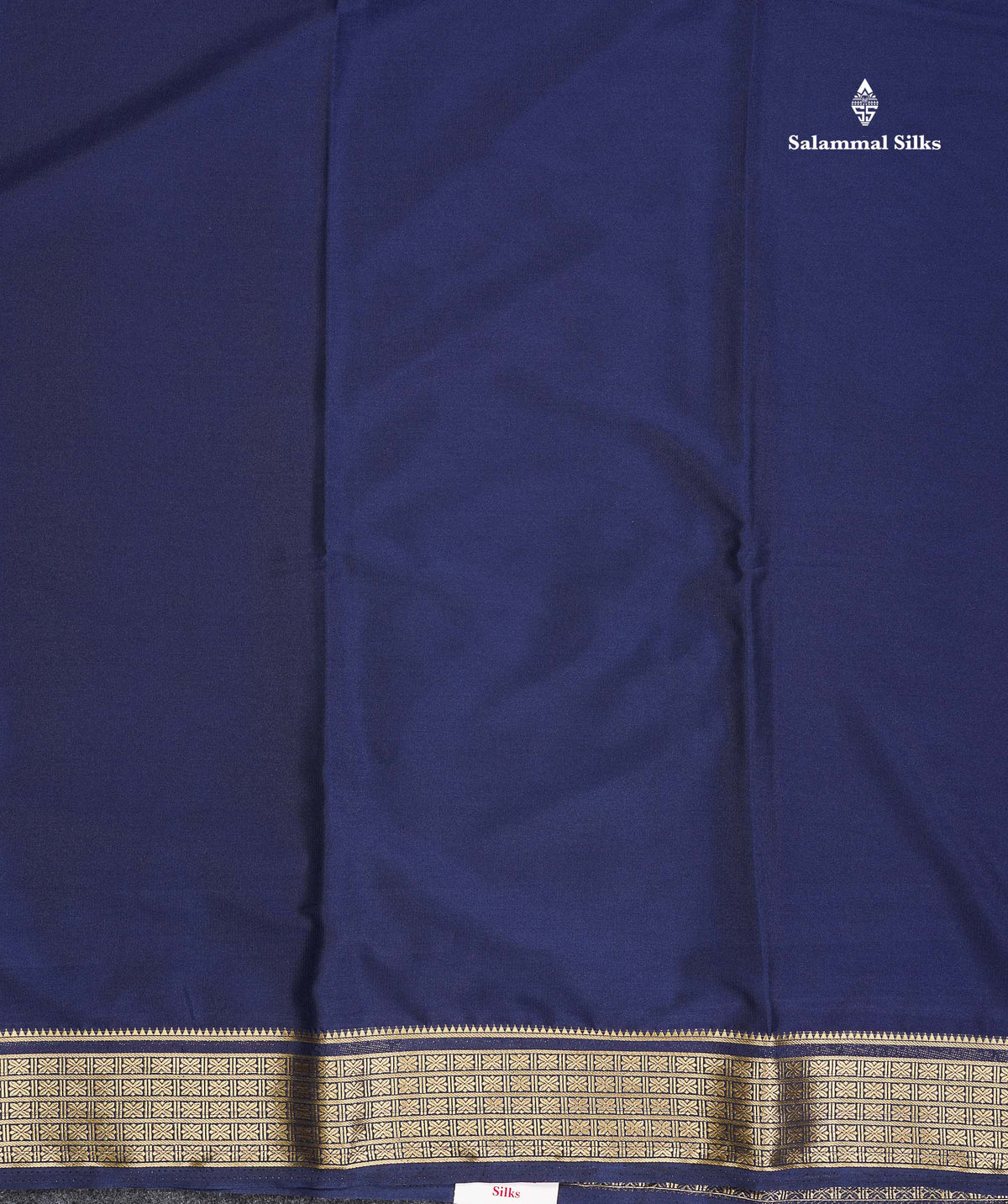 Semi Crepe Silk Saree - Navy Blue Colour Plain Body With Fancy Border