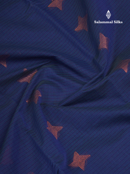 Beautiful Blue Kota Cotton Saree With Contrast Dark Maroon Fancy Border
