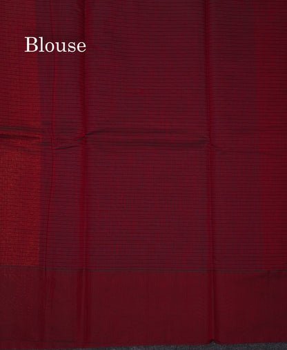 Beautiful Blue Kota Cotton Saree With Contrast Dark Maroon Fancy Border