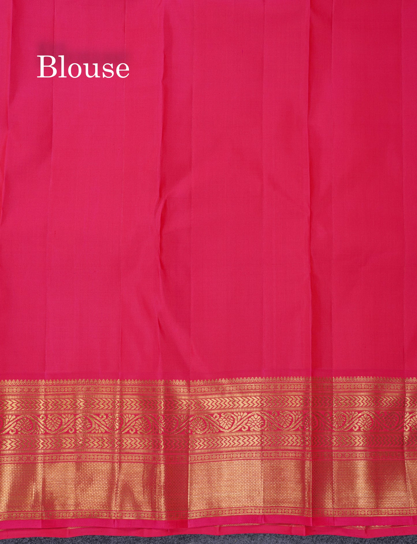 Half White Pure Kanjivaram Silk Saree 2G Zari With Contrast Pink Traditional Border