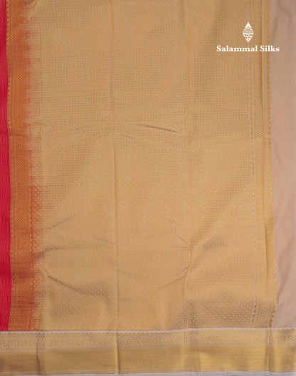 Beautiful Rani Pink Vaira Oosi Checks And Buttas Semi Silk Saree With Contrast Cream Sandal Traditional Border