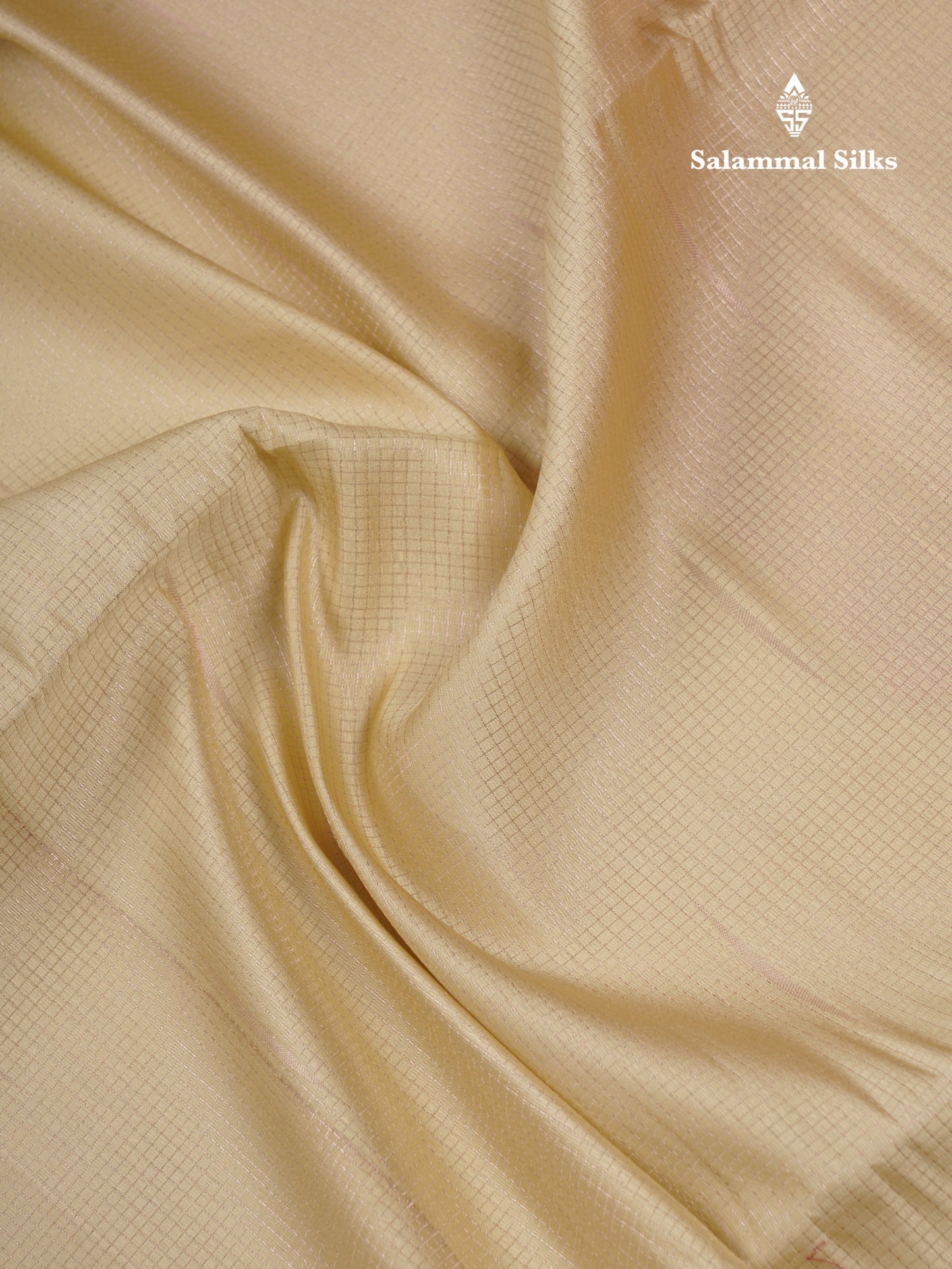 Light Pink Tiny Zari Checks With Malli Moggu Butta Semi Soft Silk Saree With Contrast Small Purple Border