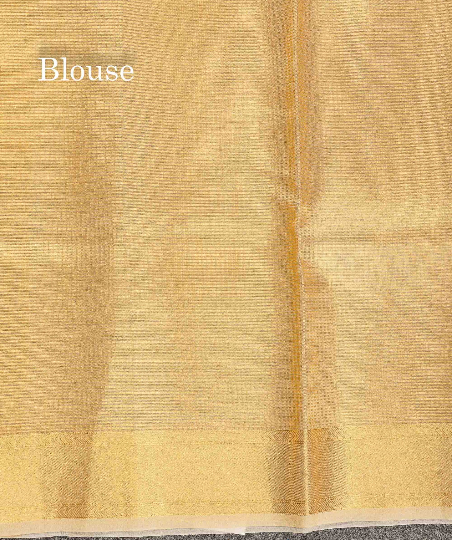 Tissue Saree - Gold Colour Body With Zari Border