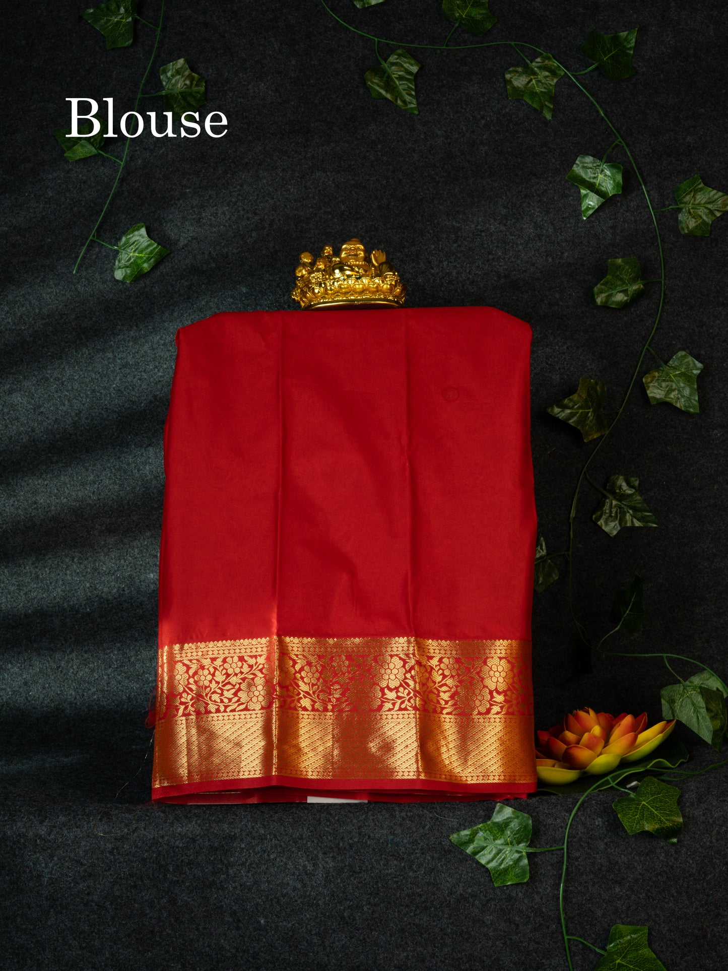 Semi Pattu Pavadai ( Violet ) With Red Blouse 18"