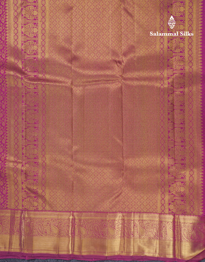 Magenta Meenakari Work Bridal Pure Kanjivaram Silk Saree With Self Border