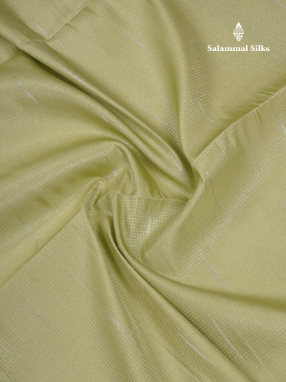 Light Pink Tiny Zari Checks With Malli Moggu Butta Semi Soft Silk Saree With Contrast Small Purple Border