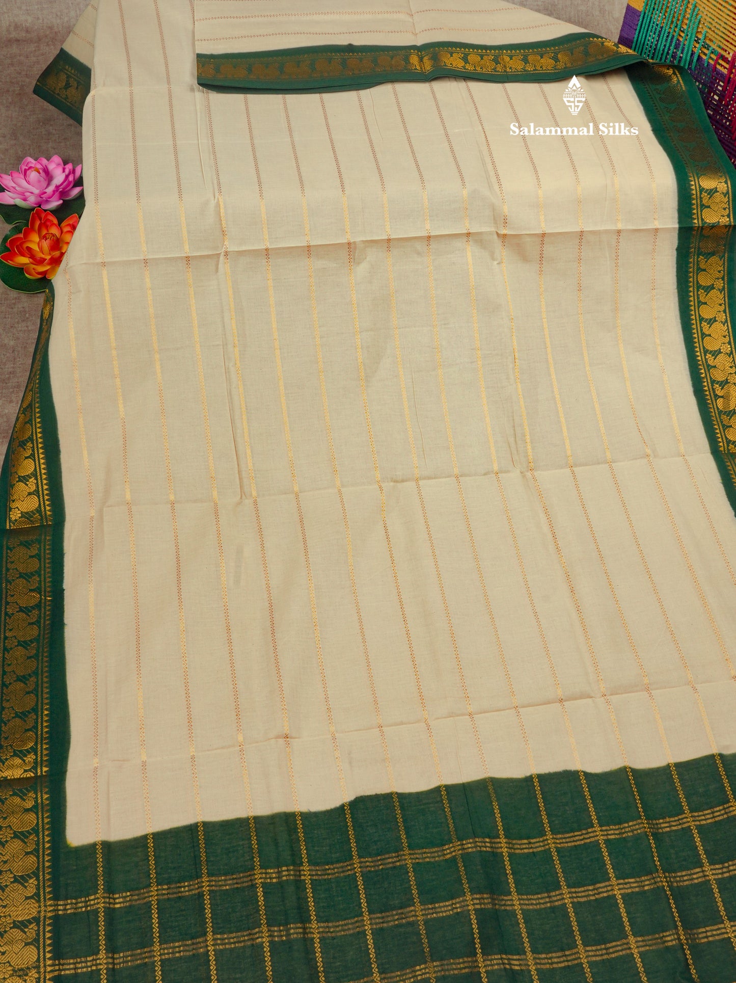 Beautiful Black Pure Sungudi Cotton Saree With Contrast Lavender Border