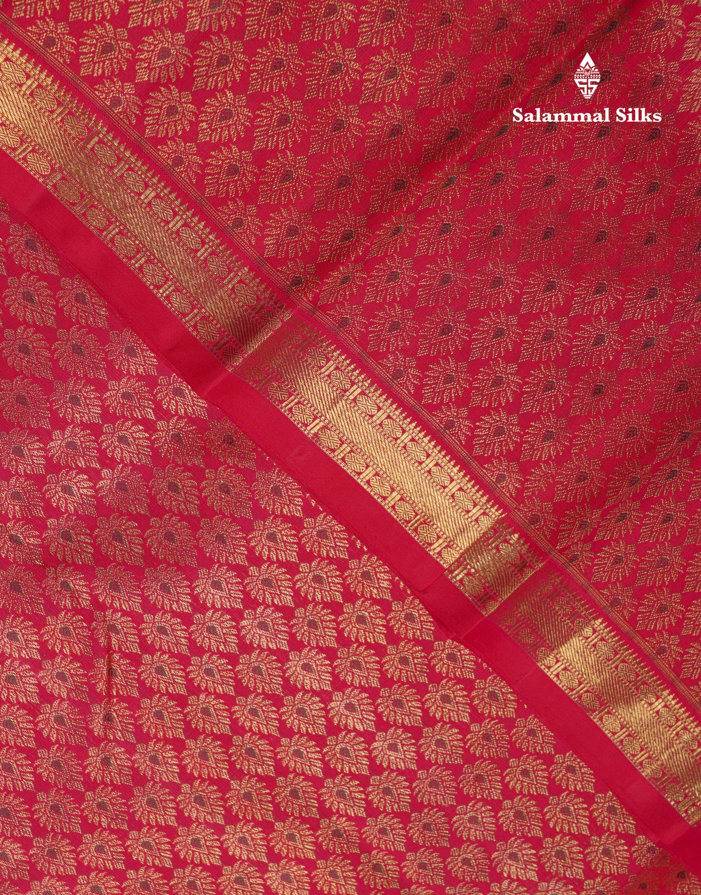 Reddish Pink Meenakari Work Pure Kanjivaram Silk Saree 3G Zari with Traditional Gold Zari Border