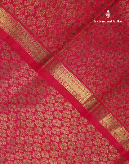 Reddish Pink Meenakari Work Pure Kanjivaram Silk Saree 3G Zari with Traditional Gold Zari Border