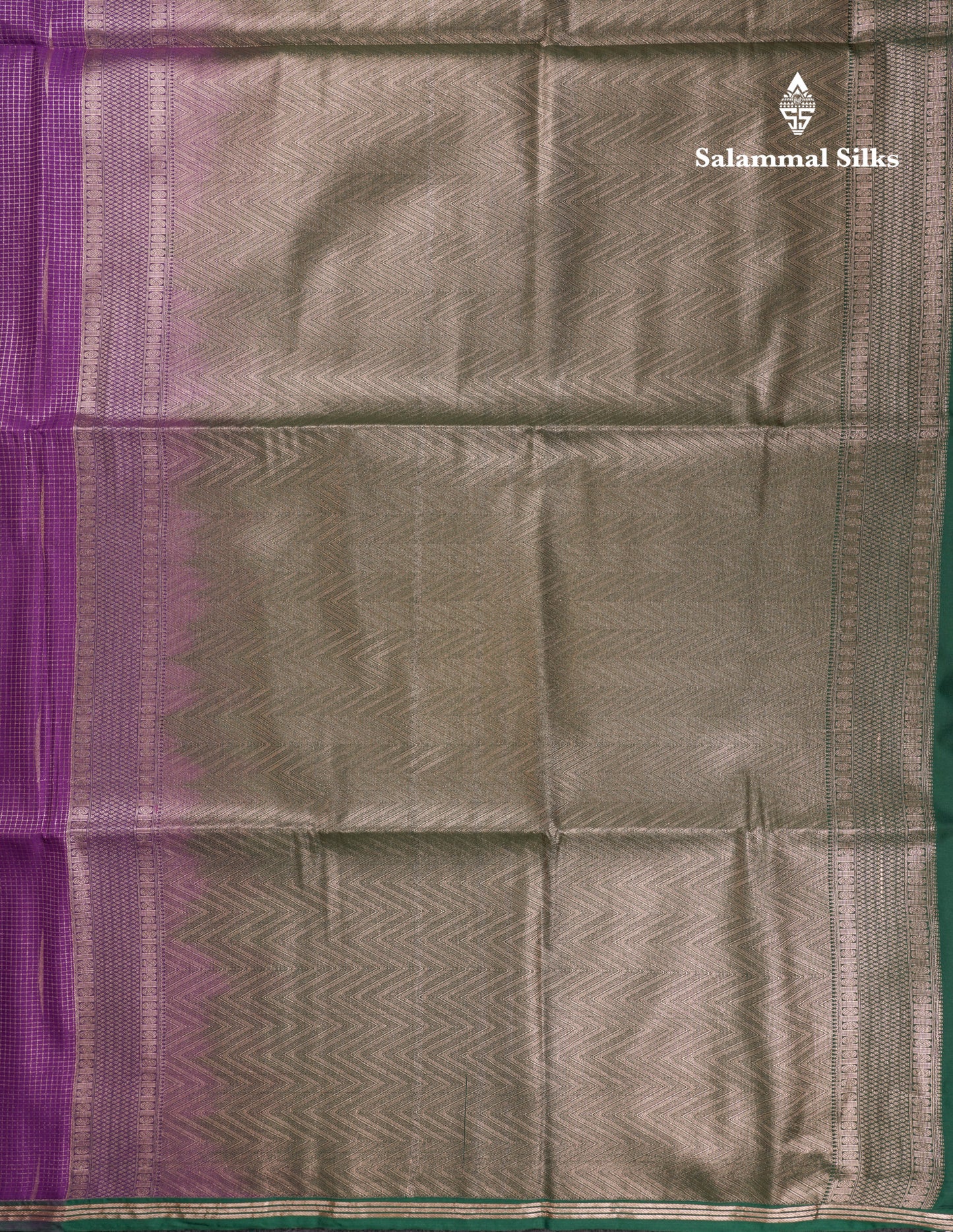 Light Pink Tiny Zari Checks With Malli Moggu Butta Semi Soft Silk Saree With Contrast Small Purple Border