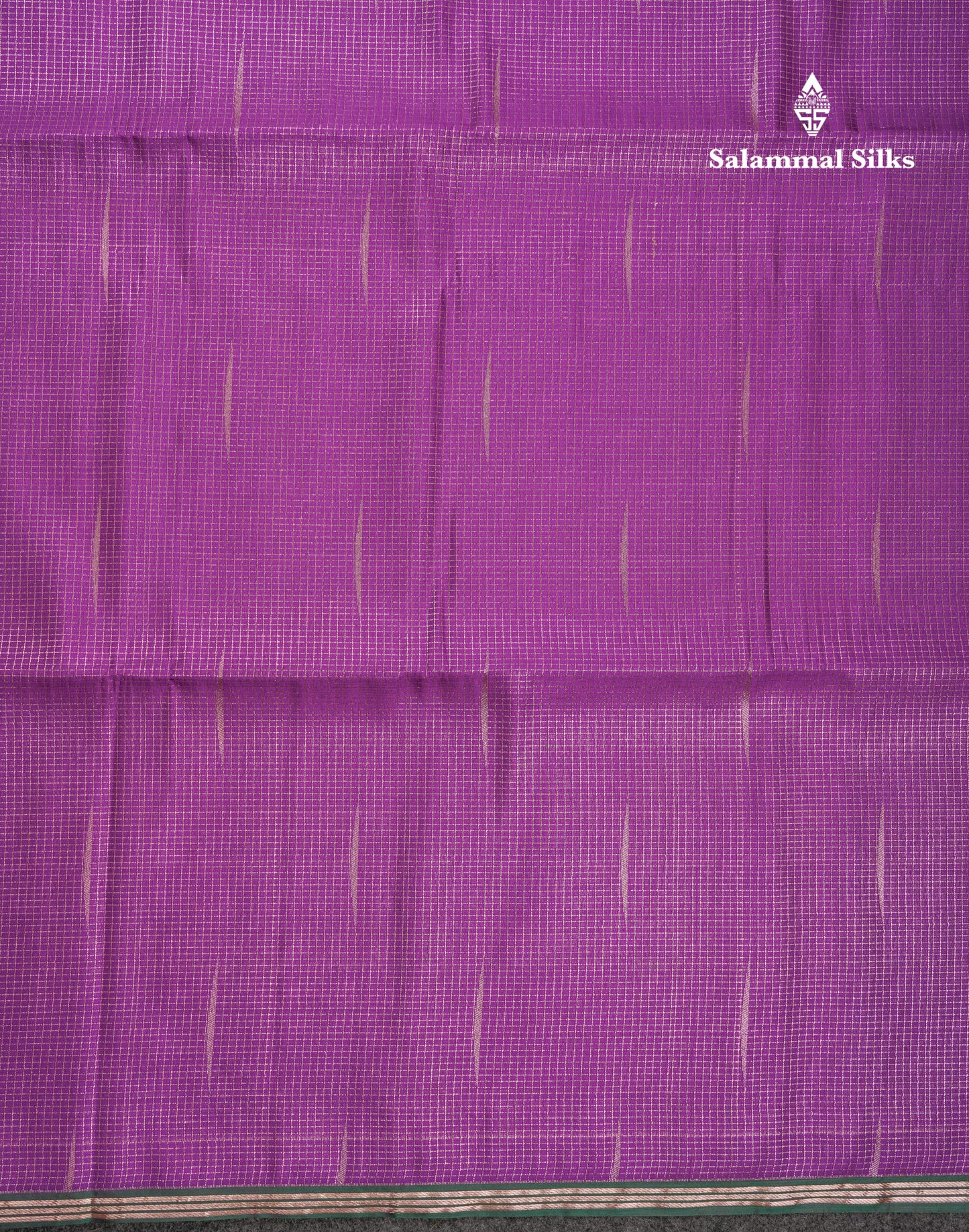 Light Pink Tiny Zari Checks With Malli Moggu Butta Semi Soft Silk Saree With Contrast Small Purple Border