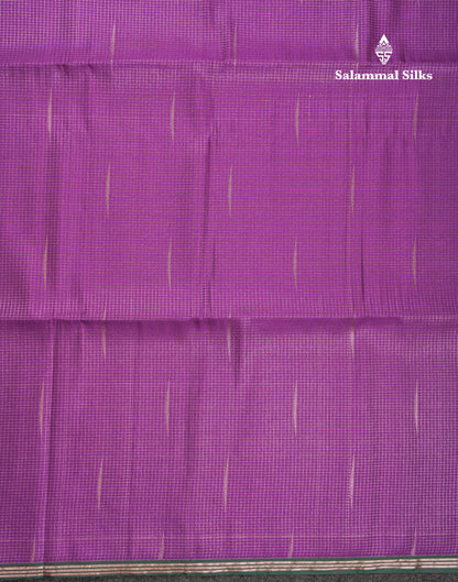 Light Pink Tiny Zari Checks With Malli Moggu Butta Semi Soft Silk Saree With Contrast Small Purple Border