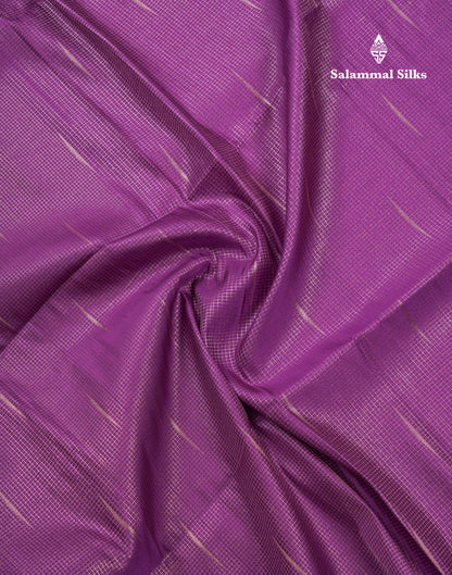 Light Pink Tiny Zari Checks With Malli Moggu Butta Semi Soft Silk Saree With Contrast Small Purple Border