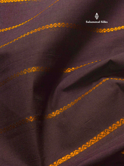 Beautiful Black Pure Sungudi Cotton Saree With Contrast Lavender Border