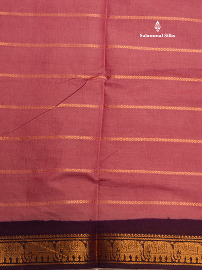 Beautiful Black Pure Sungudi Cotton Saree With Contrast Lavender Border
