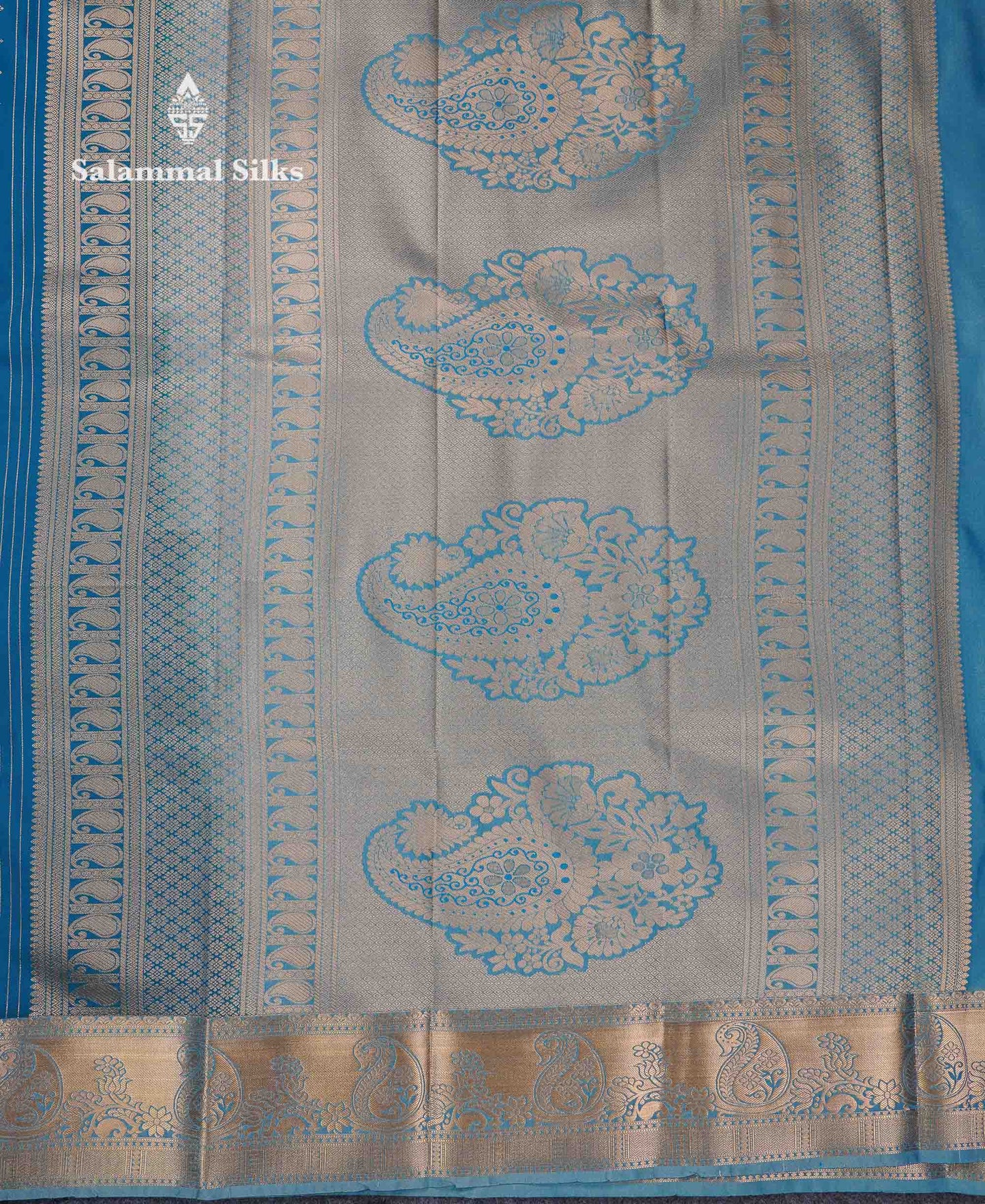 Beautiful Dark Maroon Zari Lines With Butta Semi Silk Saree With Contrast Bottle Green Traditional Border