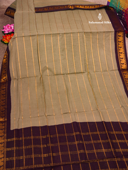 Beautiful Black Pure Sungudi Cotton Saree With Contrast Lavender Border