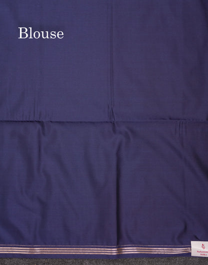 Light Pink Tiny Zari Checks With Malli Moggu Butta Semi Soft Silk Saree With Contrast Small Purple Border