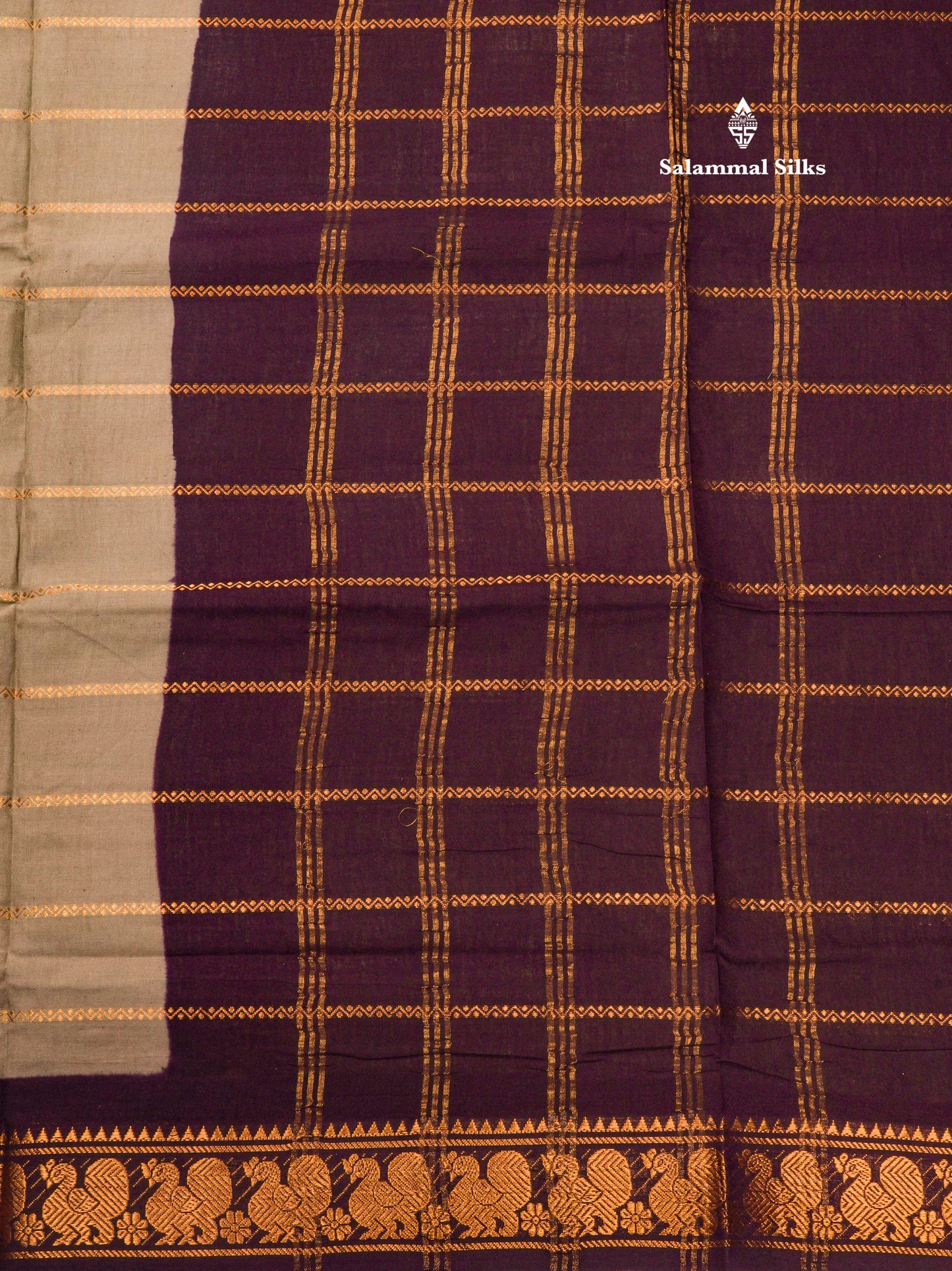 Beautiful Black Pure Sungudi Cotton Saree With Contrast Lavender Border