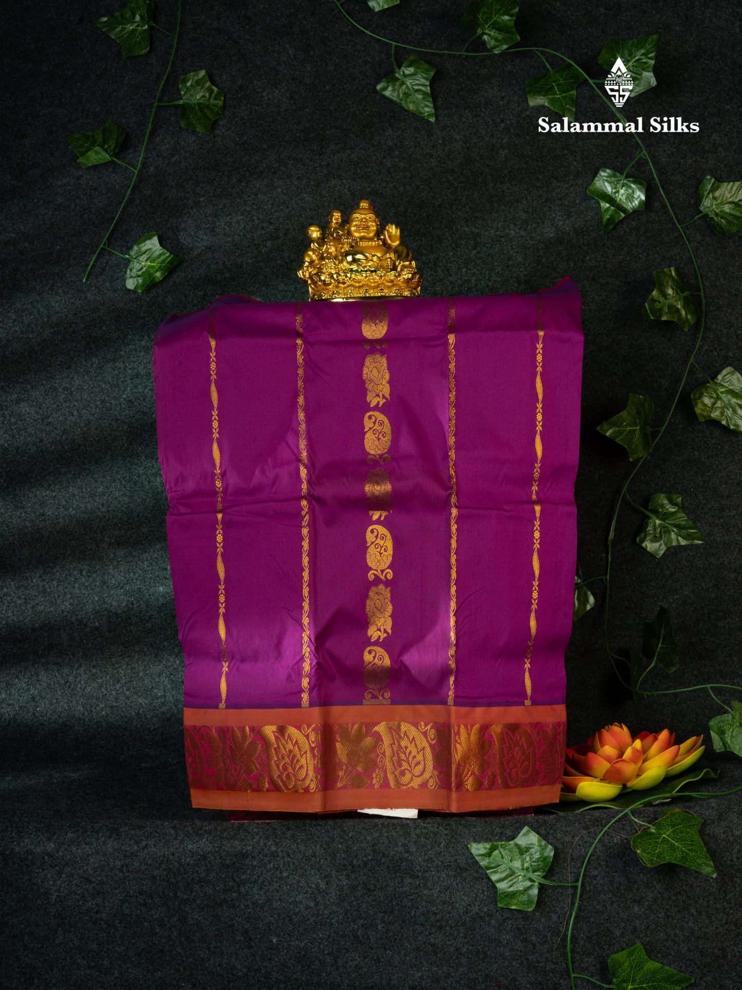 Semi Silk Pattu Pavadai (Majentha Pink) With Majentha Pink Blouse 18"