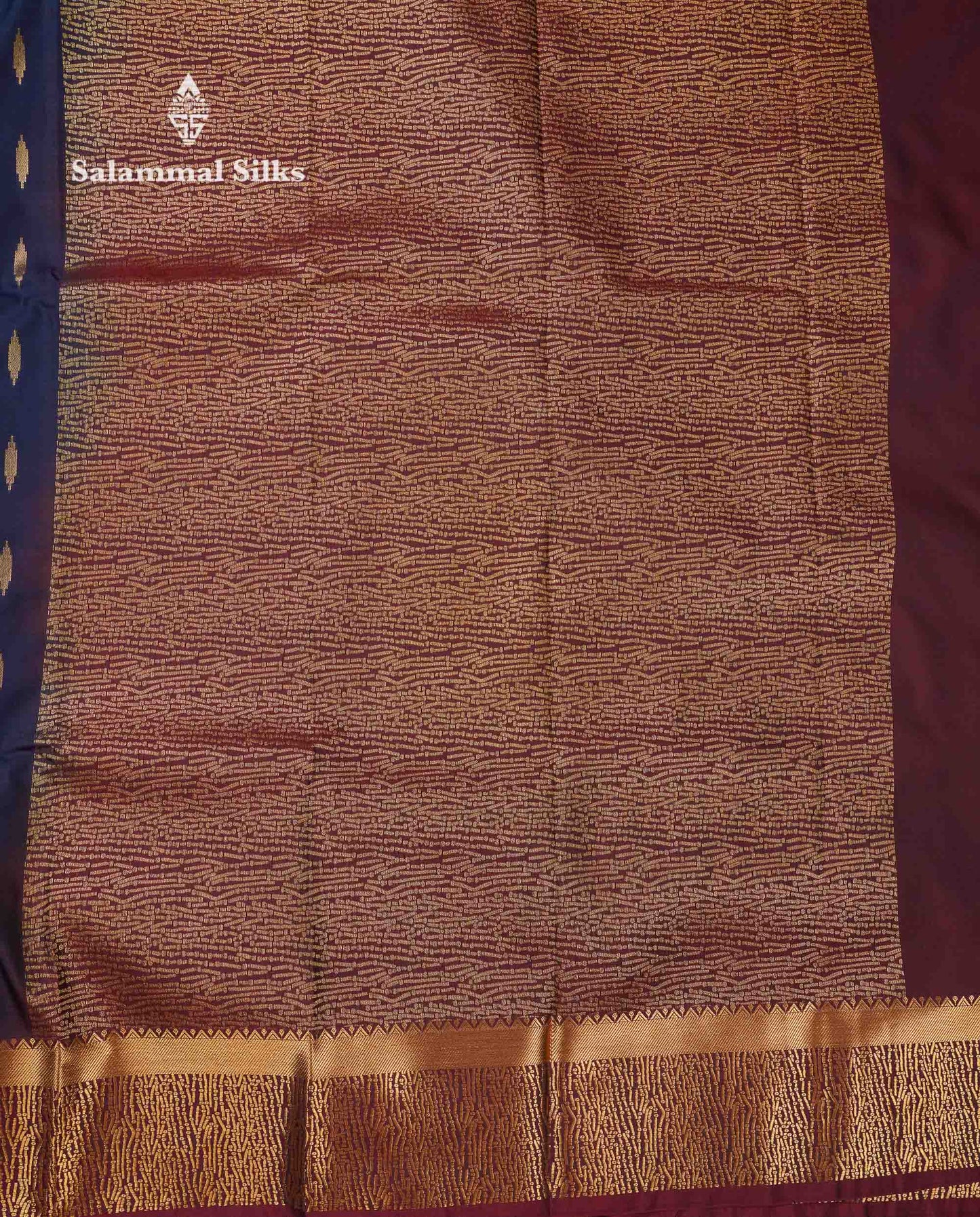 Beautiful Light Lavender Zari Butta Semi Silk Saree With Contrast Maroon Fancy Border