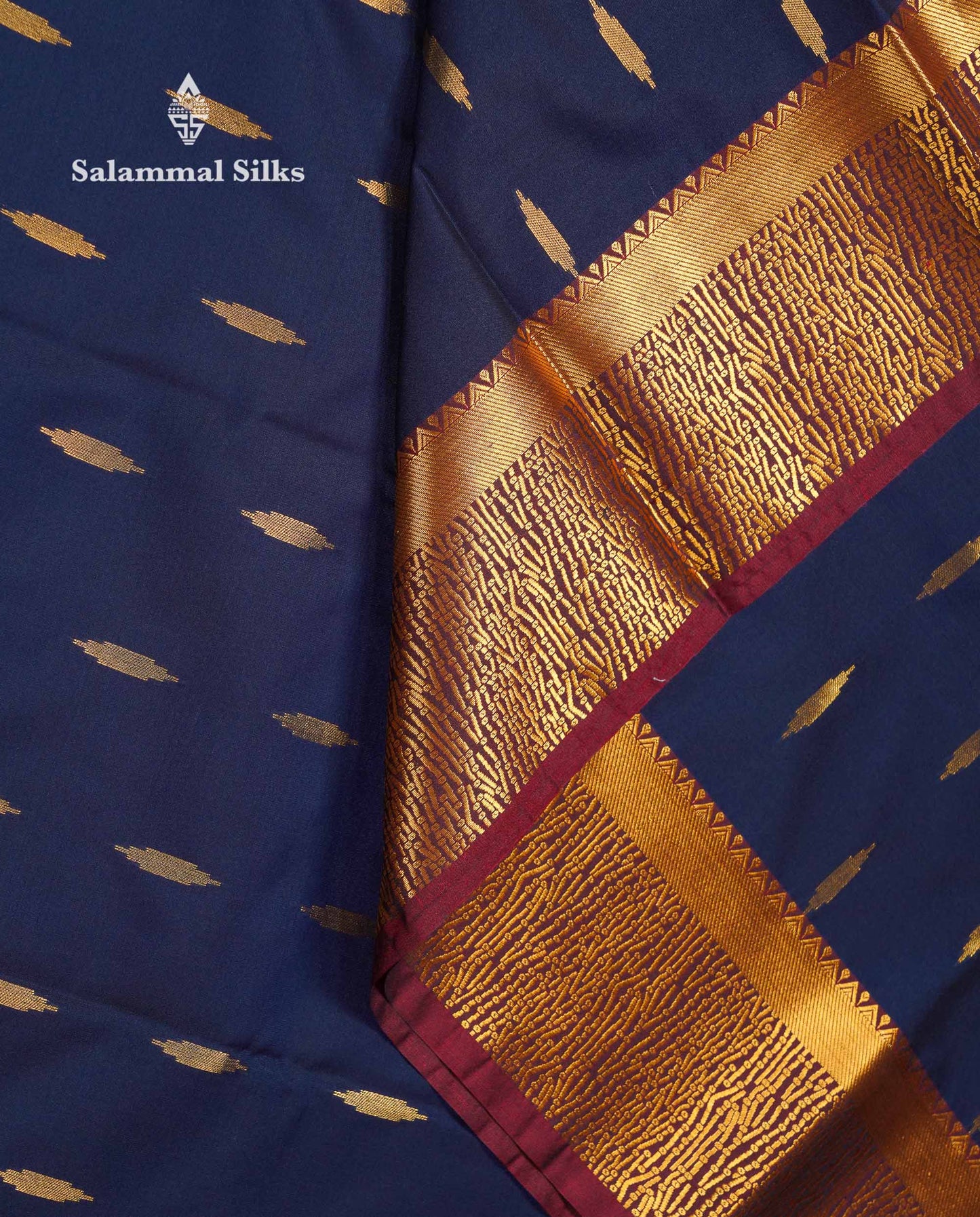 Beautiful Light Lavender Zari Butta Semi Silk Saree With Contrast Maroon Fancy Border