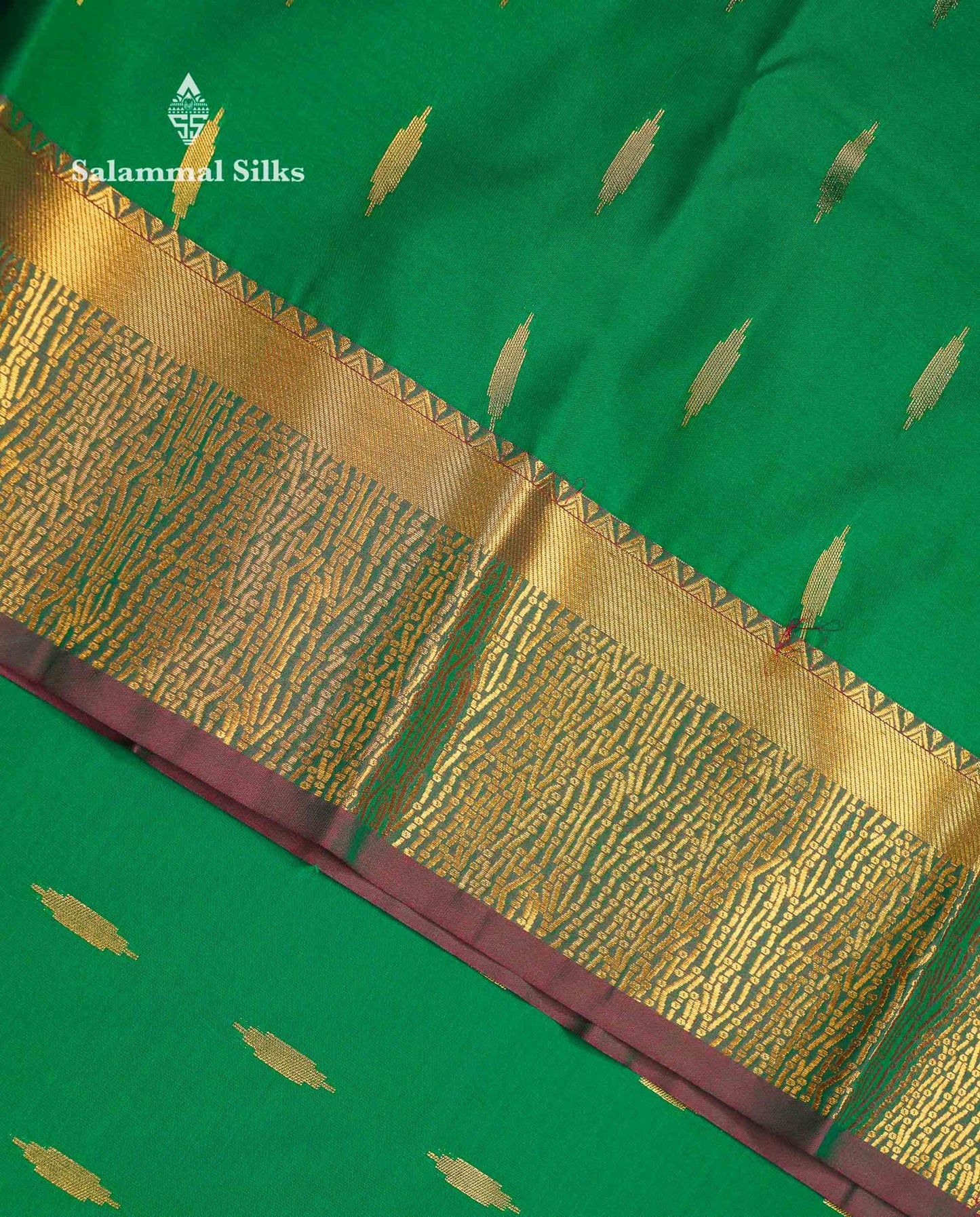 Beautiful Light Lavender Zari Butta Semi Silk Saree With Contrast Maroon Fancy Border